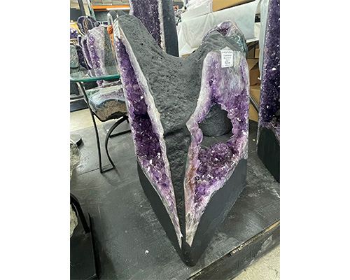 Stunning 3 sided Amethyst decorator and decor piece, very impressive, large